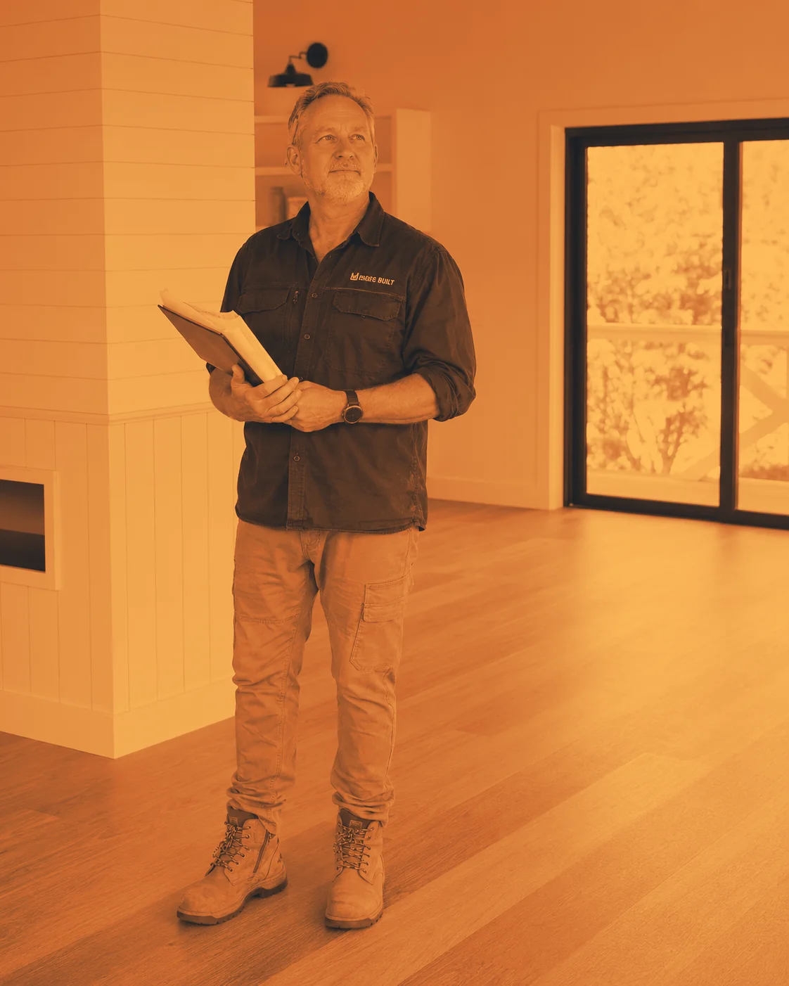 Senior Australian builder on site