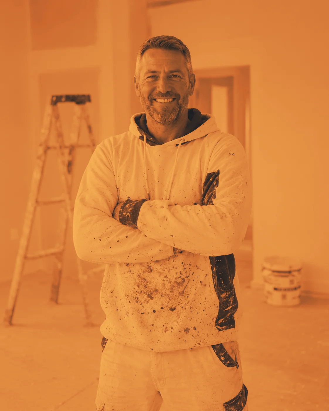 Australian painter at work
